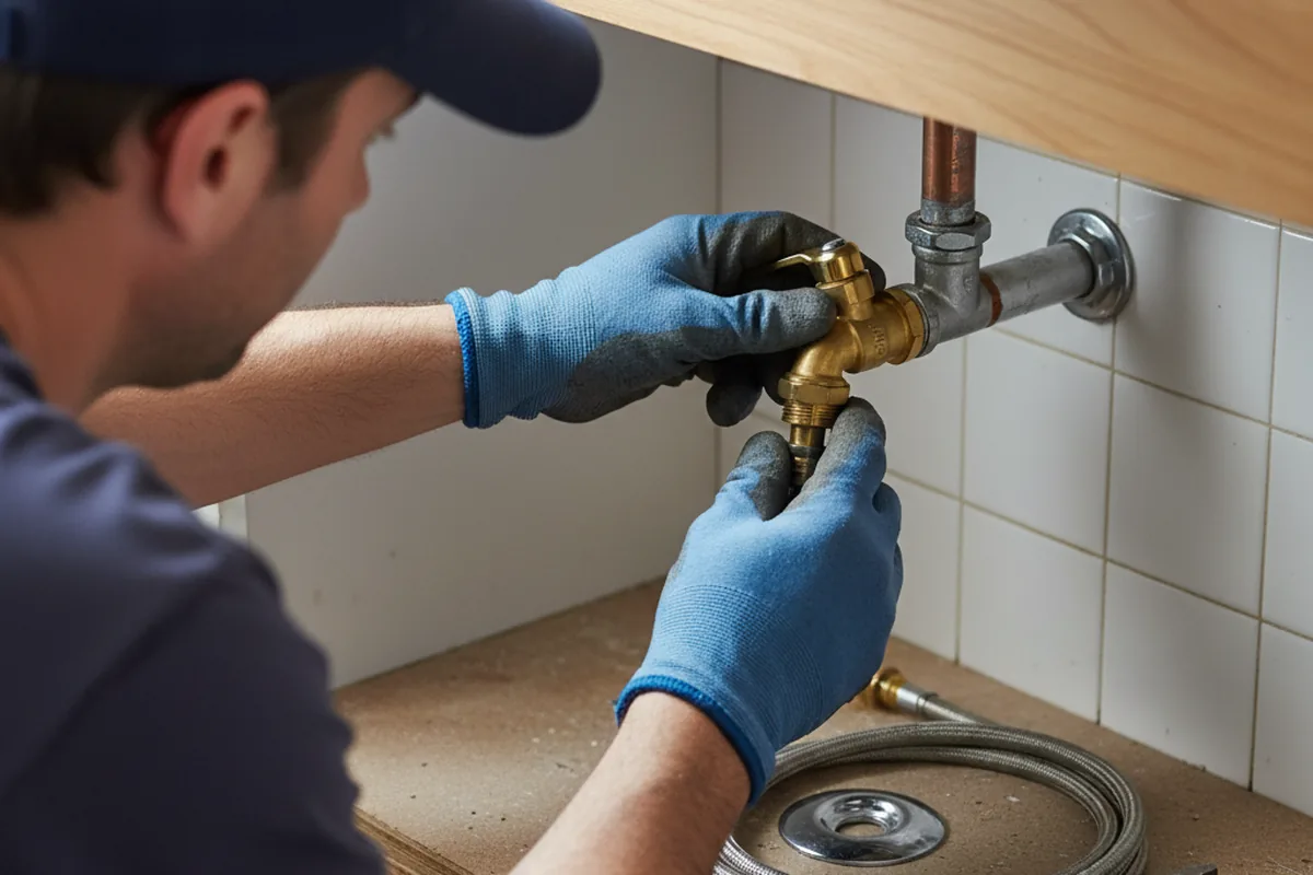 Shutoff valve and fitting work during Faucet and Fixture Repair in Dillsboro